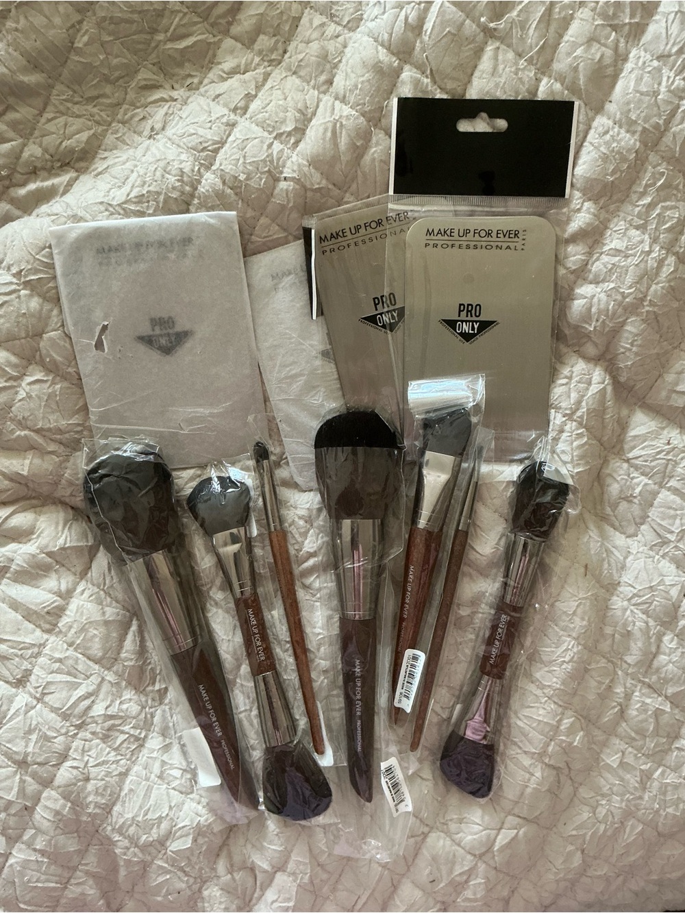 Makeup Forever Pro Brush Set - Brown Handles with Black Bristles